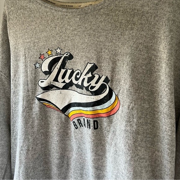 NWT Lucky Brand PJ Set Heathered Grey Size XL - Picture 2 of 7